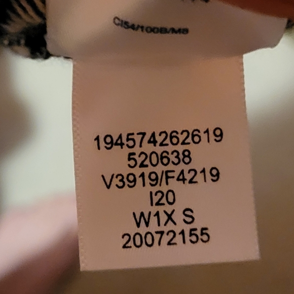 Lands' End Black & Cream Chevron Herringbone Cashmere Sweater Size S/M - Picture 5 of 6